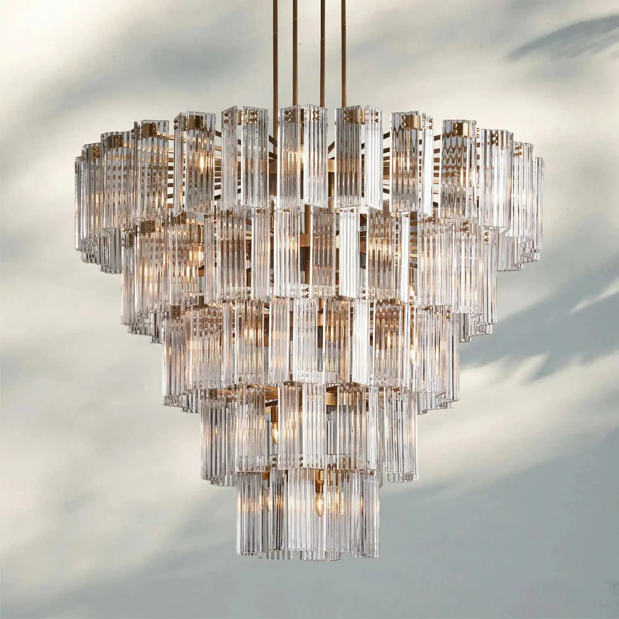 Delsie Round Chandelier 38''48''60'' - fovolighting