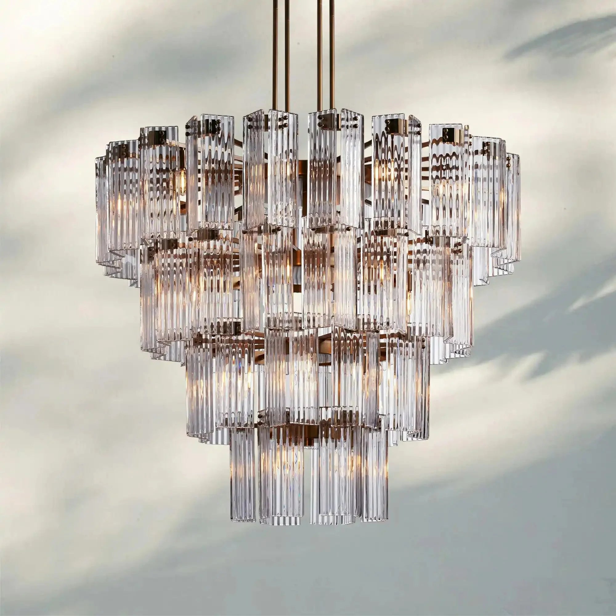 Delsie Round Chandelier 38''48''60'' - fovolighting