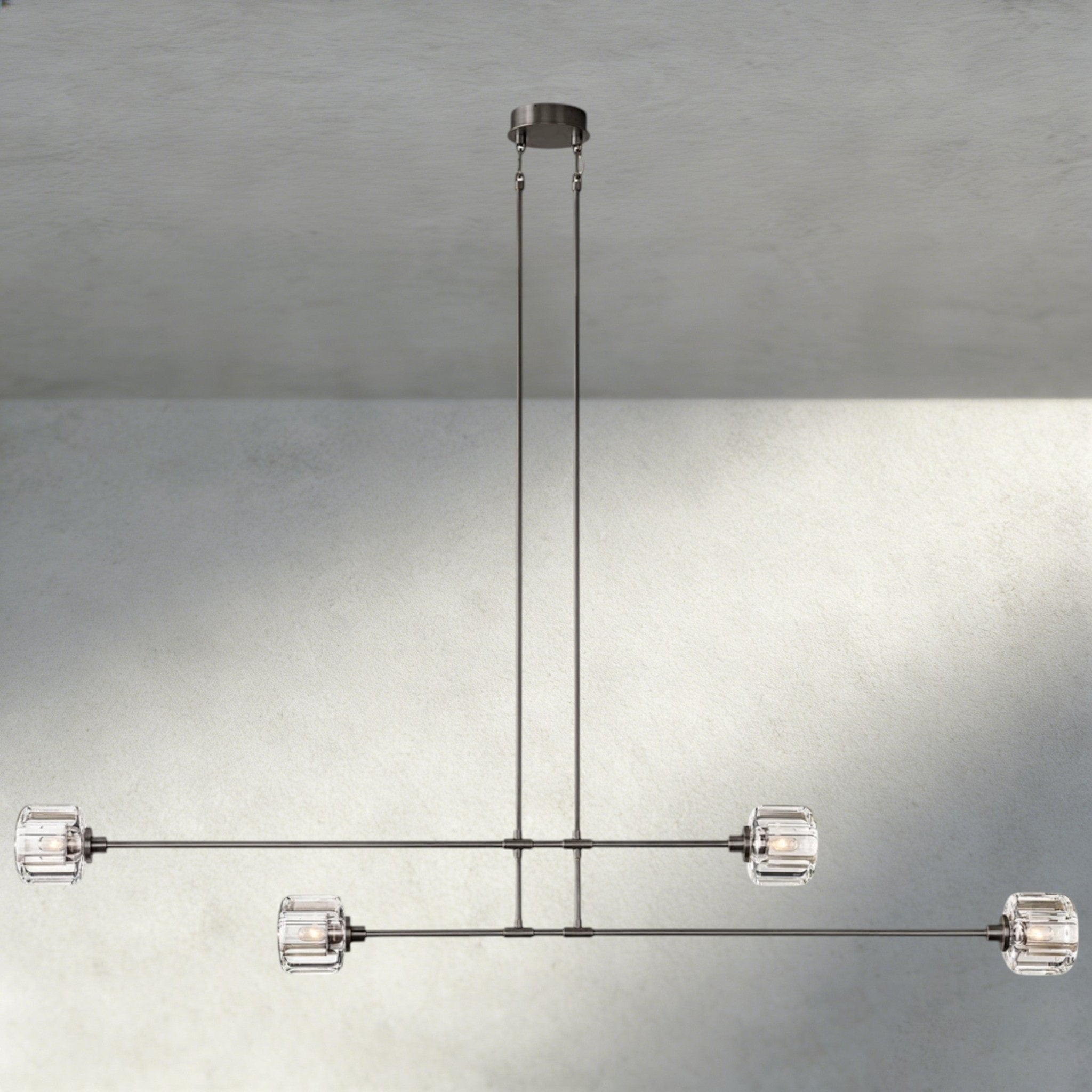 Demaret Mobile Linear Chandelier 54", 72" - fovolighting