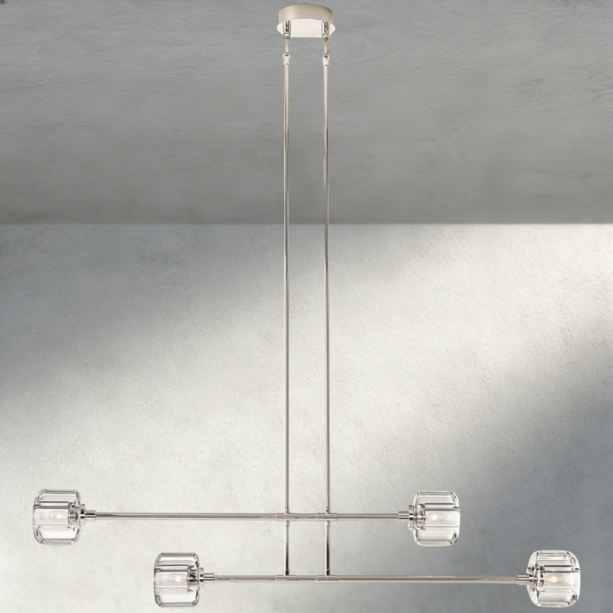 Demaret Mobile Linear Chandelier 54", 72" - fovolighting