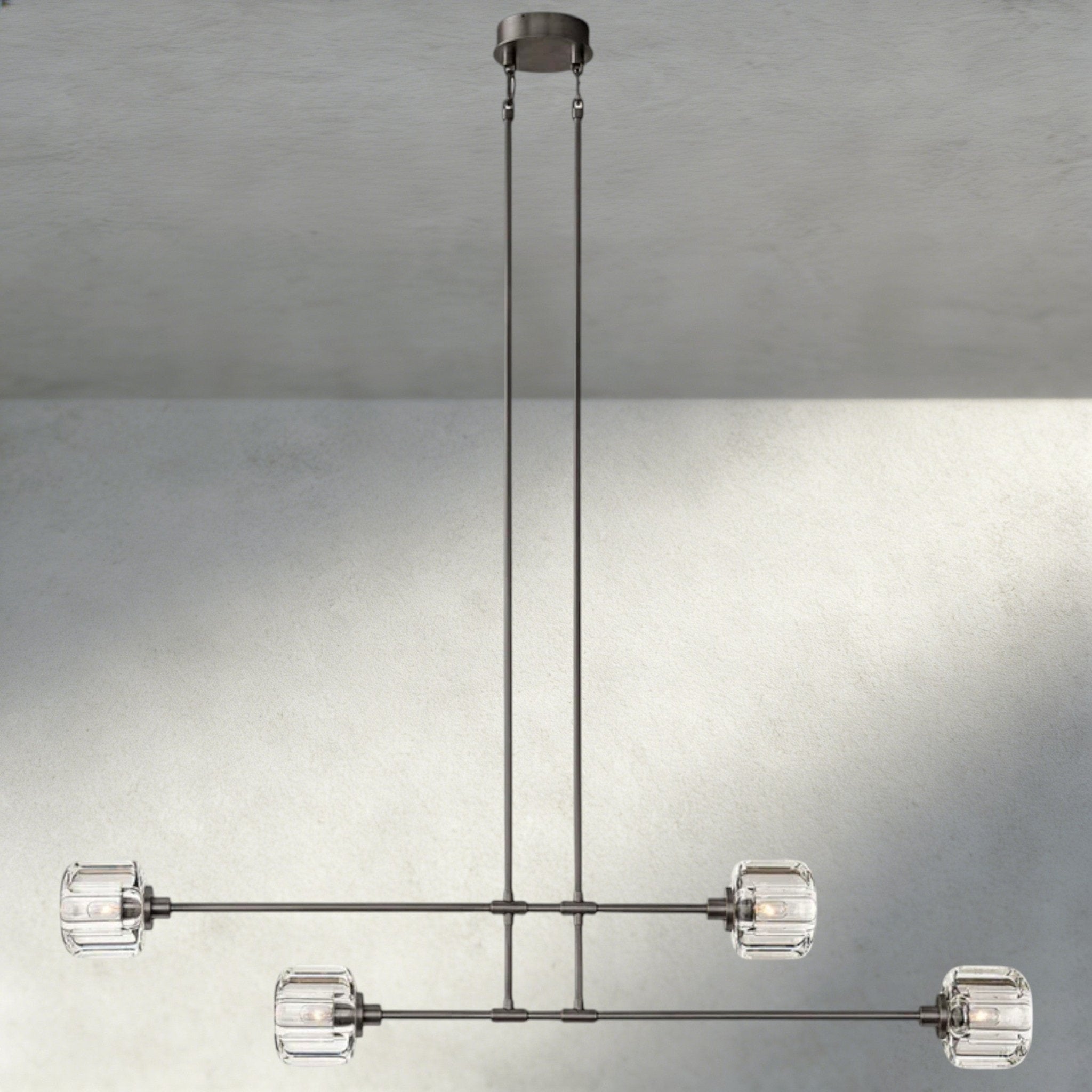 Demaret Mobile Linear Chandelier 54", 72" - fovolighting
