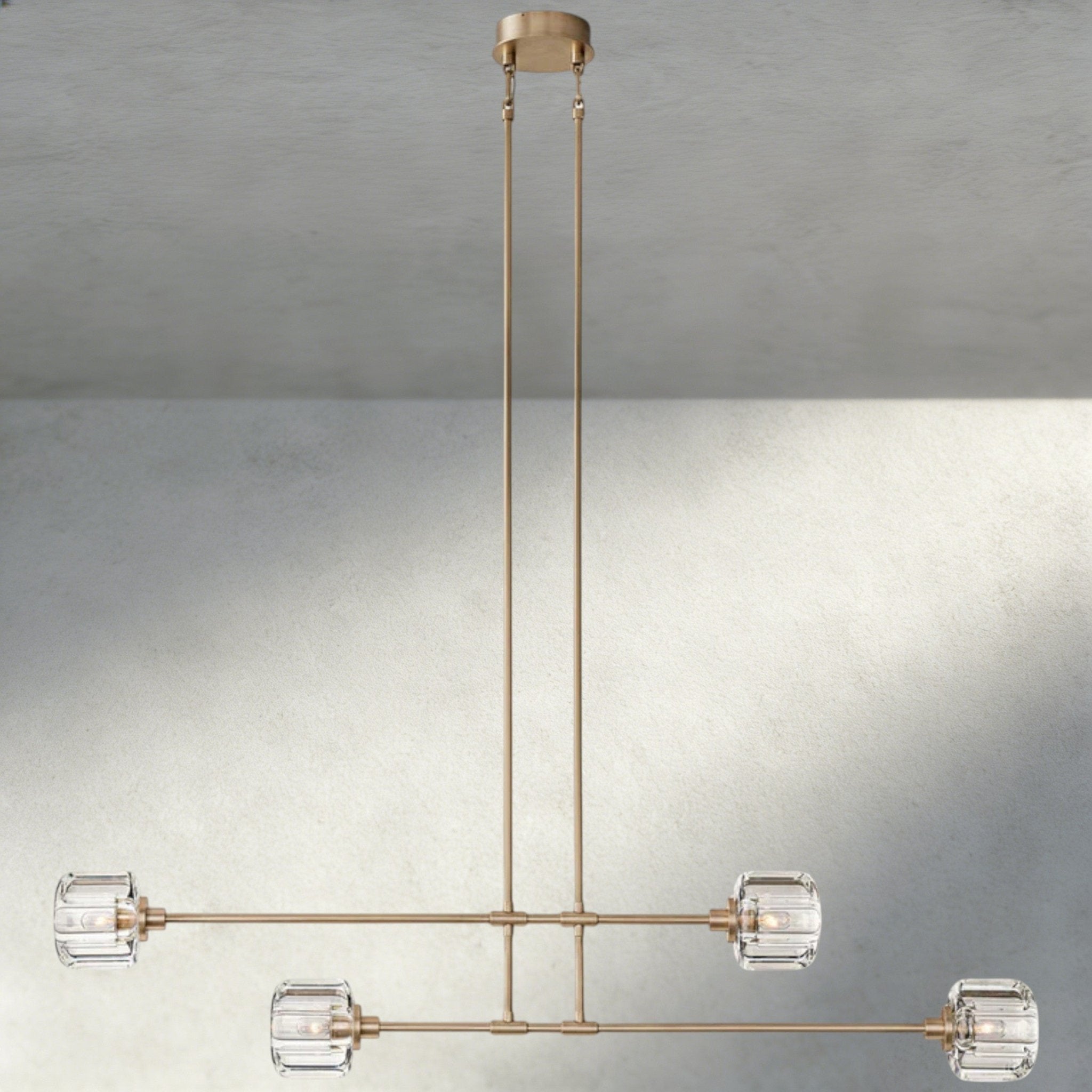 Demaret Mobile Linear Chandelier 54", 72" - fovolighting