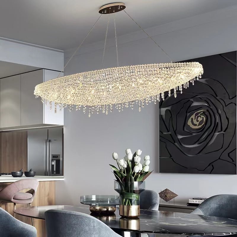 Designer Creative Light Luxury Boat - shaped Crystal Chandelier for Bedroom/ Living Room/ Bar /Dining Room - fovolighting