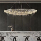 Designer Creative Light Luxury Boat - shaped Crystal Chandelier for Bedroom/ Living Room/ Bar /Dining Room - fovolighting