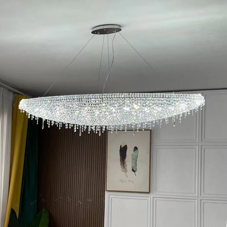 Designer Creative Light Luxury Boat - shaped Crystal Chandelier for Bedroom/ Living Room/ Bar /Dining Room - fovolighting