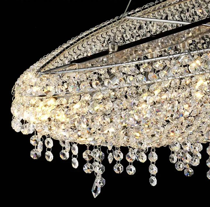 Designer Creative Light Luxury Boat - shaped Crystal Chandelier for Bedroom/ Living Room/ Bar /Dining Room - fovolighting