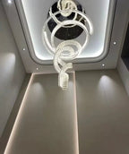 Designer Foyer Living Room Ceiling Light Fixture Stylish Spiral Crystal Chandelier For Hotel Entrance - fovolighting