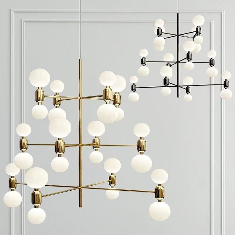 Designer Model Minimalist Multi - bulb Combination Chandelier for Living/Dining Room - fovolighting
