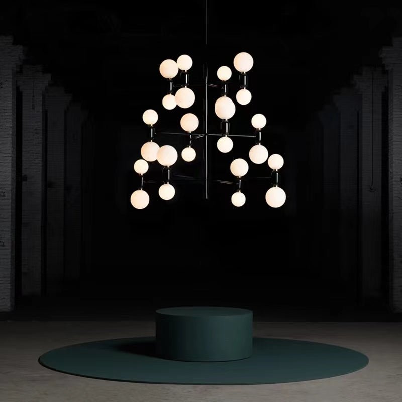 Designer Model Minimalist Multi - bulb Combination Chandelier for Living/Dining Room - fovolighting