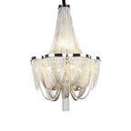 Designer Models Oversized Aluminium Long Tassel Pendant Chendelier for Large Living Room/Staircase/Villa - fovolighting