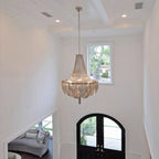 Designer Models Oversized Aluminium Long Tassel Pendant Chendelier for Large Living Room/Staircase/Villa - fovolighting