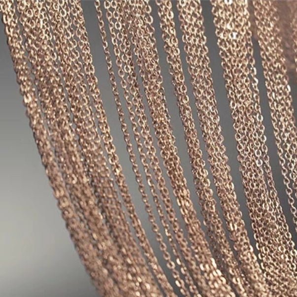Designer Models Oversized Aluminium Long Tassel Pendant Chendelier for Large Living Room/Staircase/Villa - fovolighting