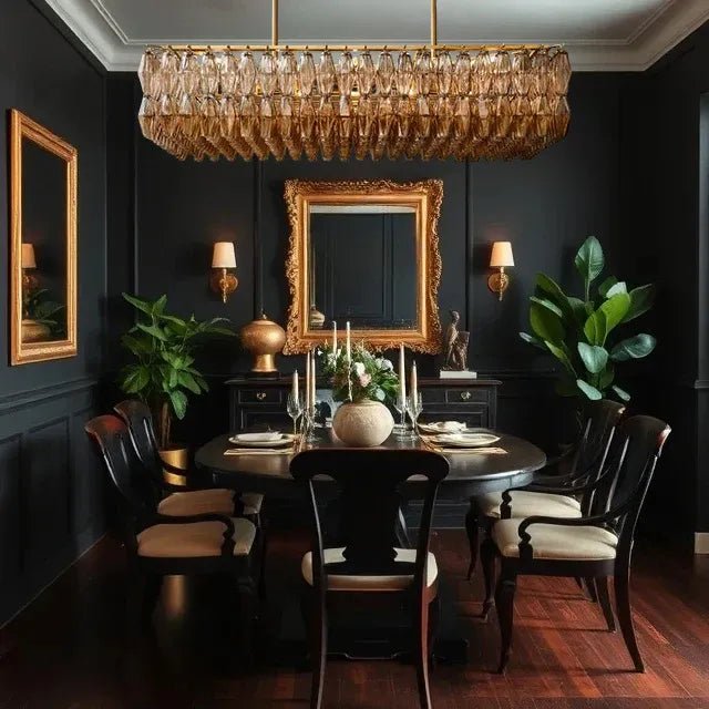 Dhiara Smoke Glass Rectangular Chandelier - fovolighting