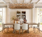 Dhiara Smoke Glass Rectangular Chandelier - fovolighting