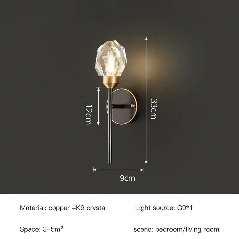 Diamante Crystal Wall Sconce - fovolighting