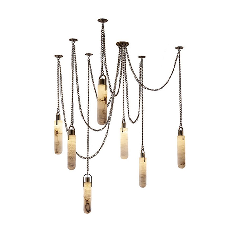Dome Chain Alabaster Chandelier - fovolighting