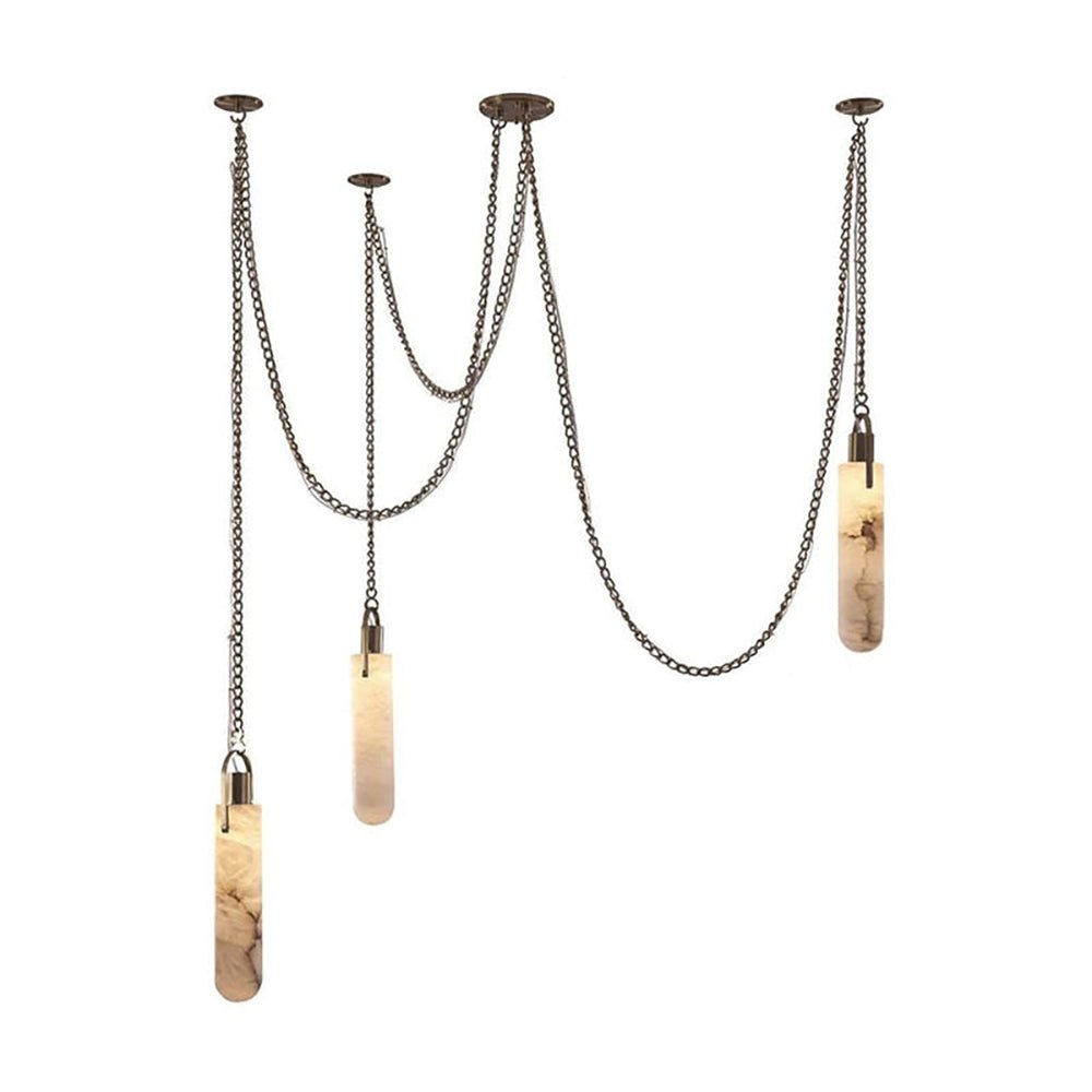 Dome Chain Alabaster Chandelier - fovolighting