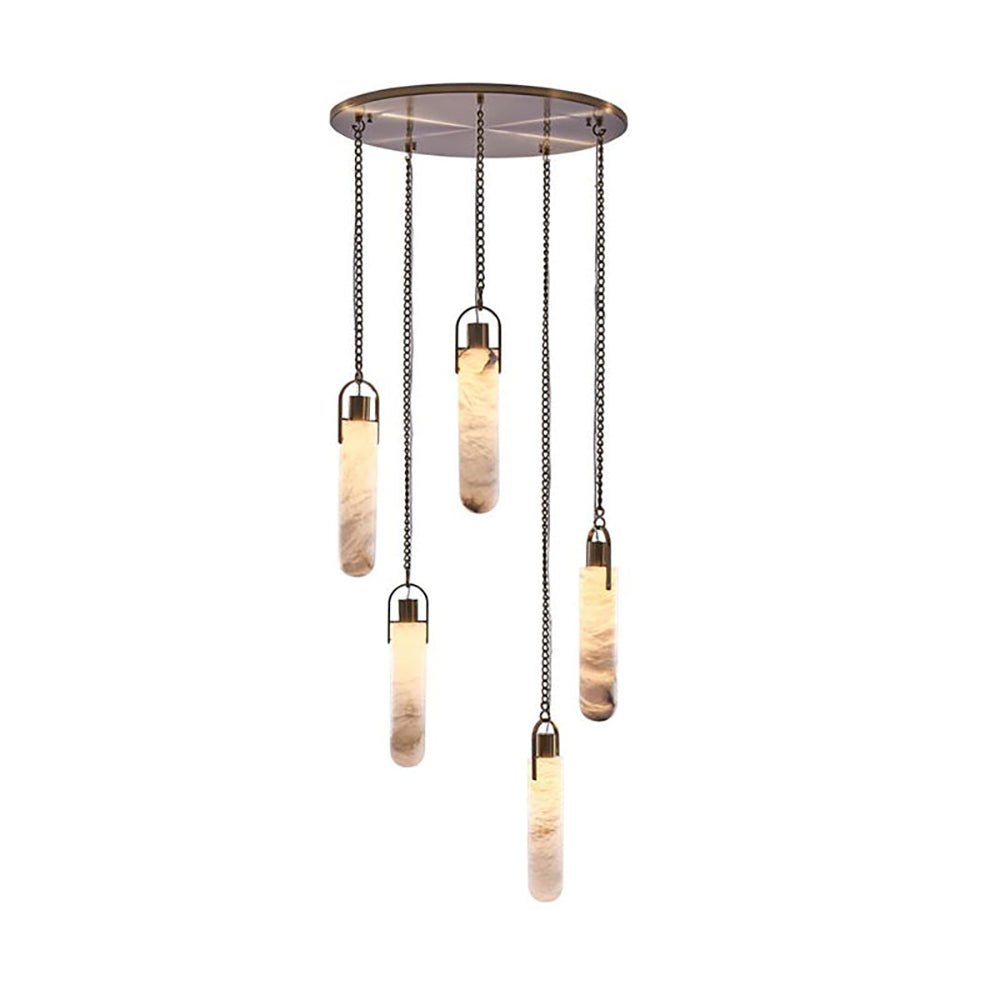 Dome Chain Alabaster Chandelier - fovolighting
