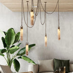 Dome Chain Alabaster Chandelier - fovolighting