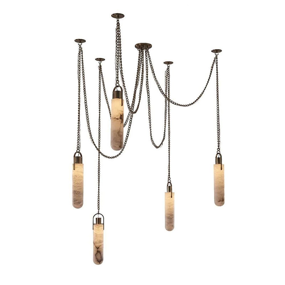 Dome Chain Alabaster Chandelier - fovolighting
