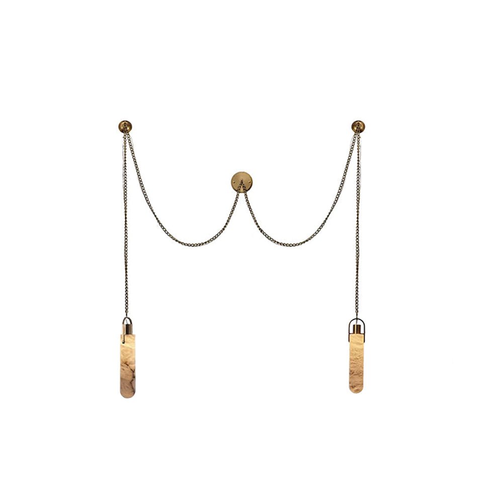 Dome Chain Alabaster Chandelier - fovolighting