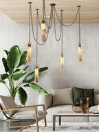 Dome Chain Alabaster Chandelier - fovolighting