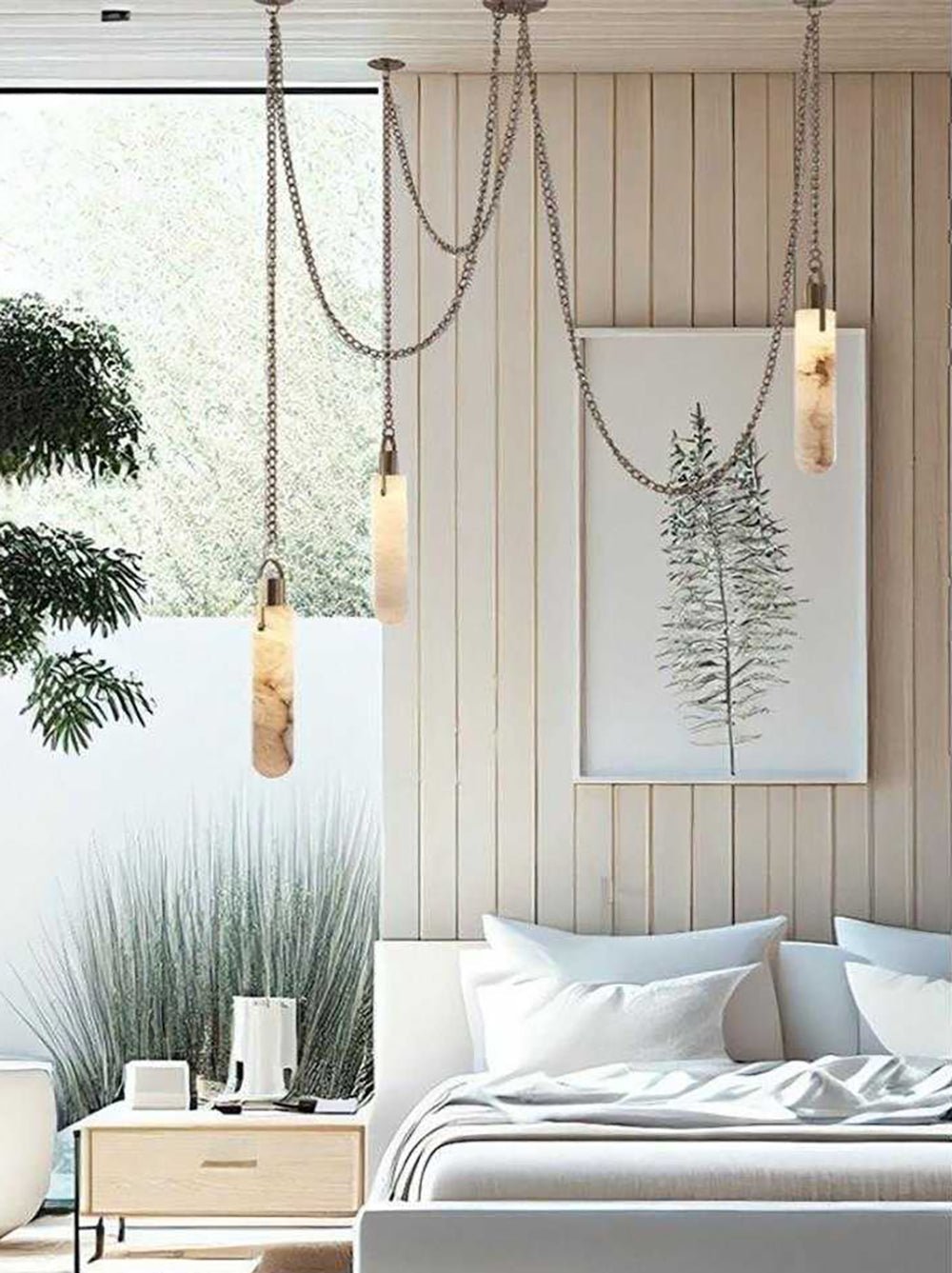 Dome Chain Alabaster Chandelier - fovolighting