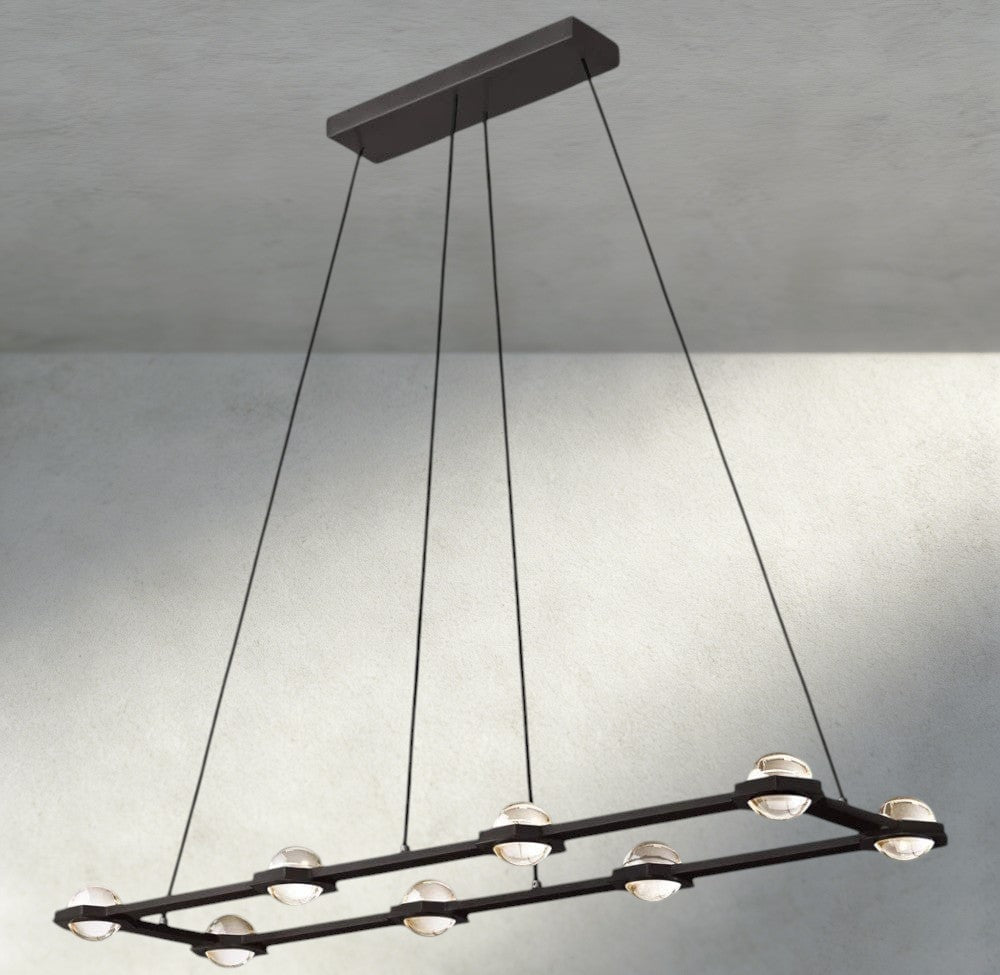 Ecletant Rectangular Chandelier 54", 72" - fovolighting