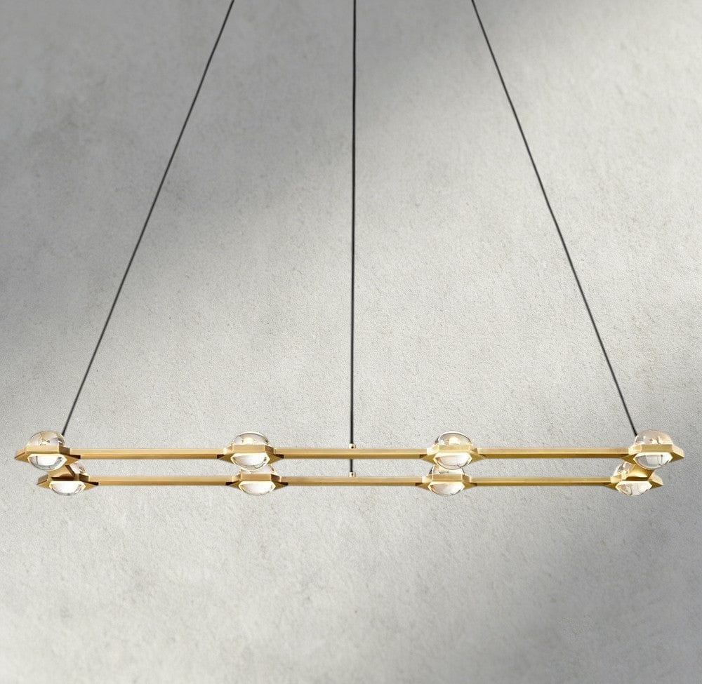 Ecletant Rectangular Chandelier 54", 72" - fovolighting