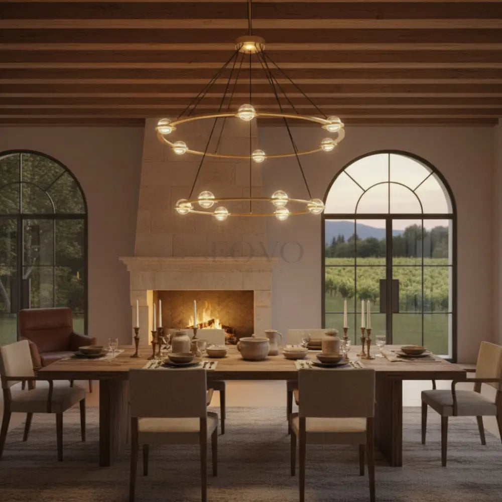 Ecletant Two-Tier Round Chandelier