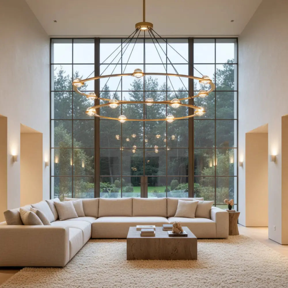 Ecletant Two-Tier Round Chandelier