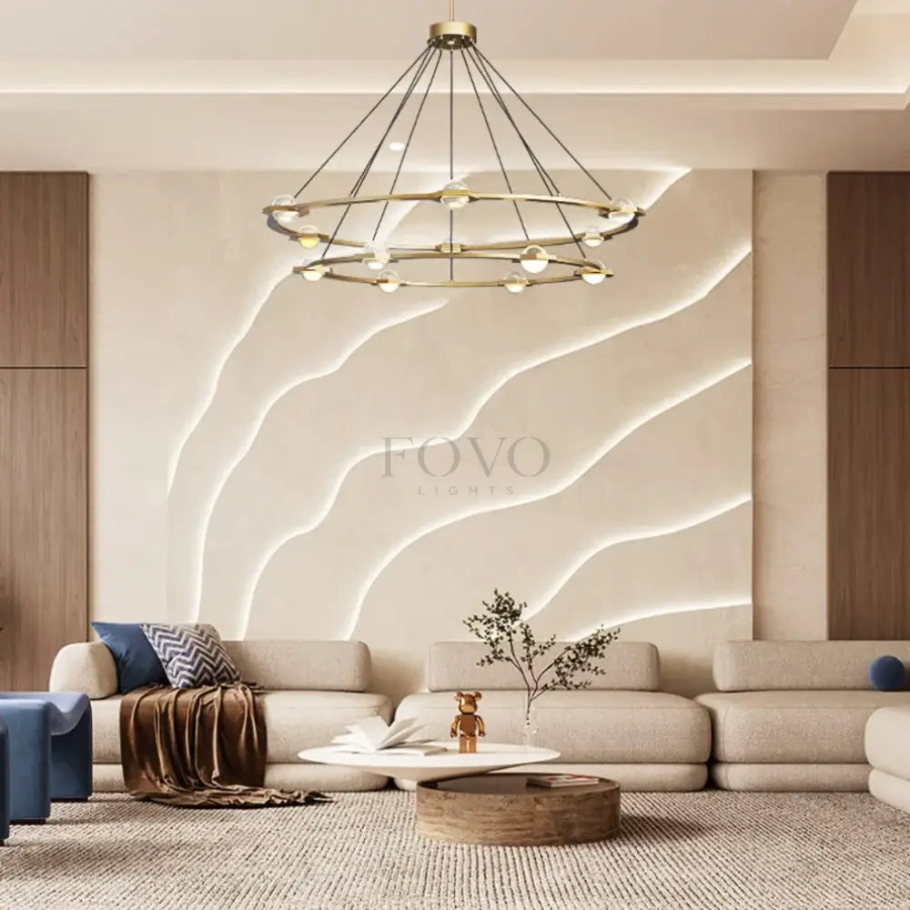 Ecletant Two-Tier Round Chandelier