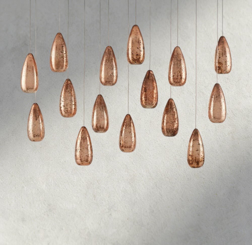 Edda Linear Glass Chandelier 48", 54" - fovolighting