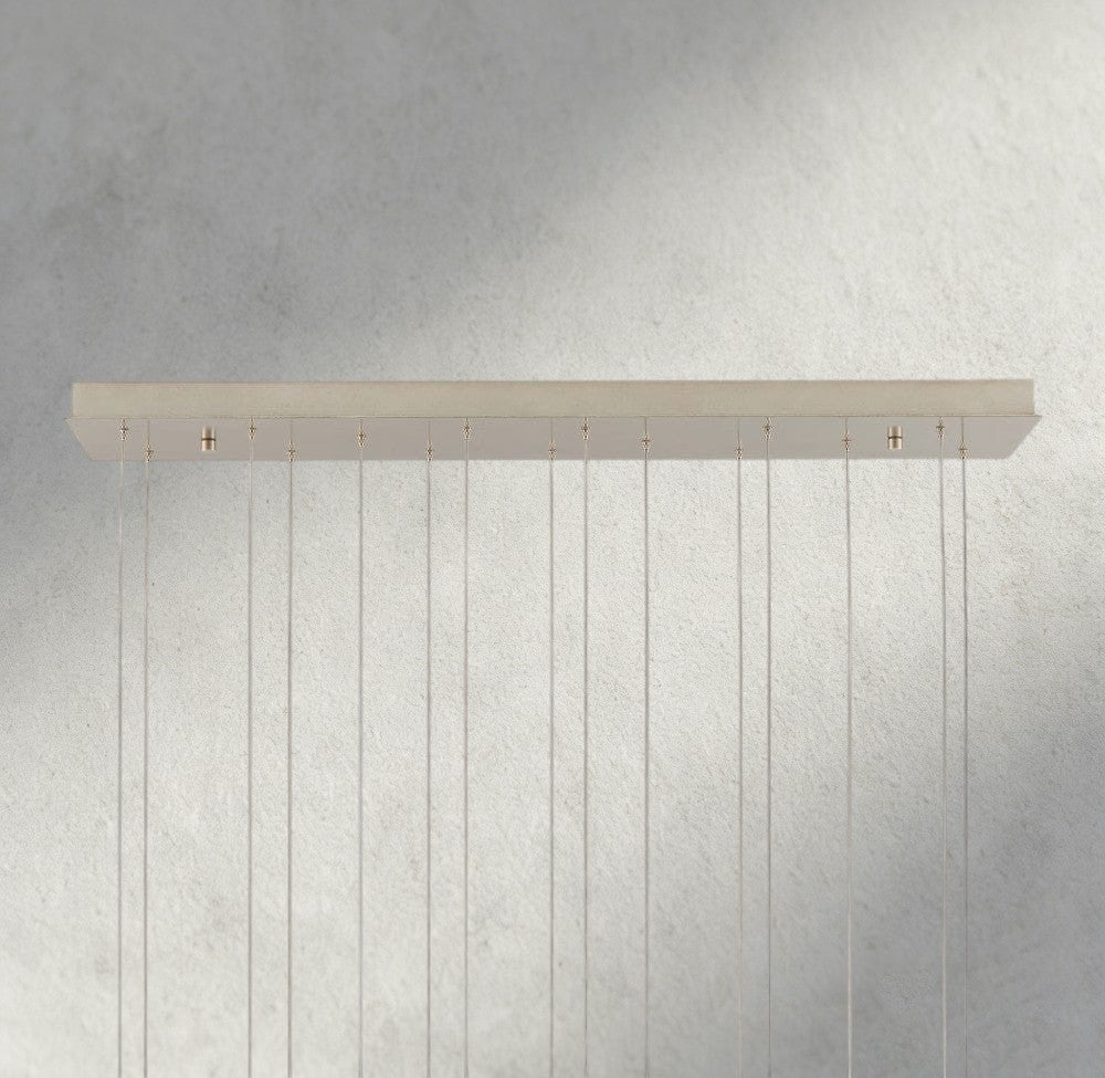 Edda Linear Glass Chandelier 48", 54" - fovolighting