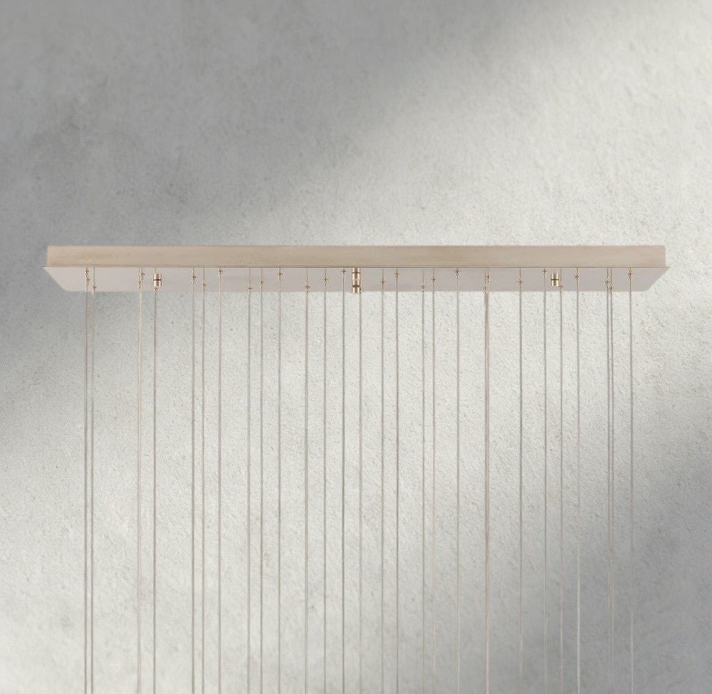Edda Linear Glass Chandelier 48", 54" - fovolighting