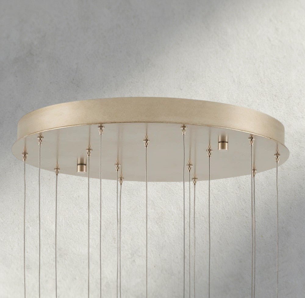 Edda Round Glass Chandelier 23", 35" - fovolighting