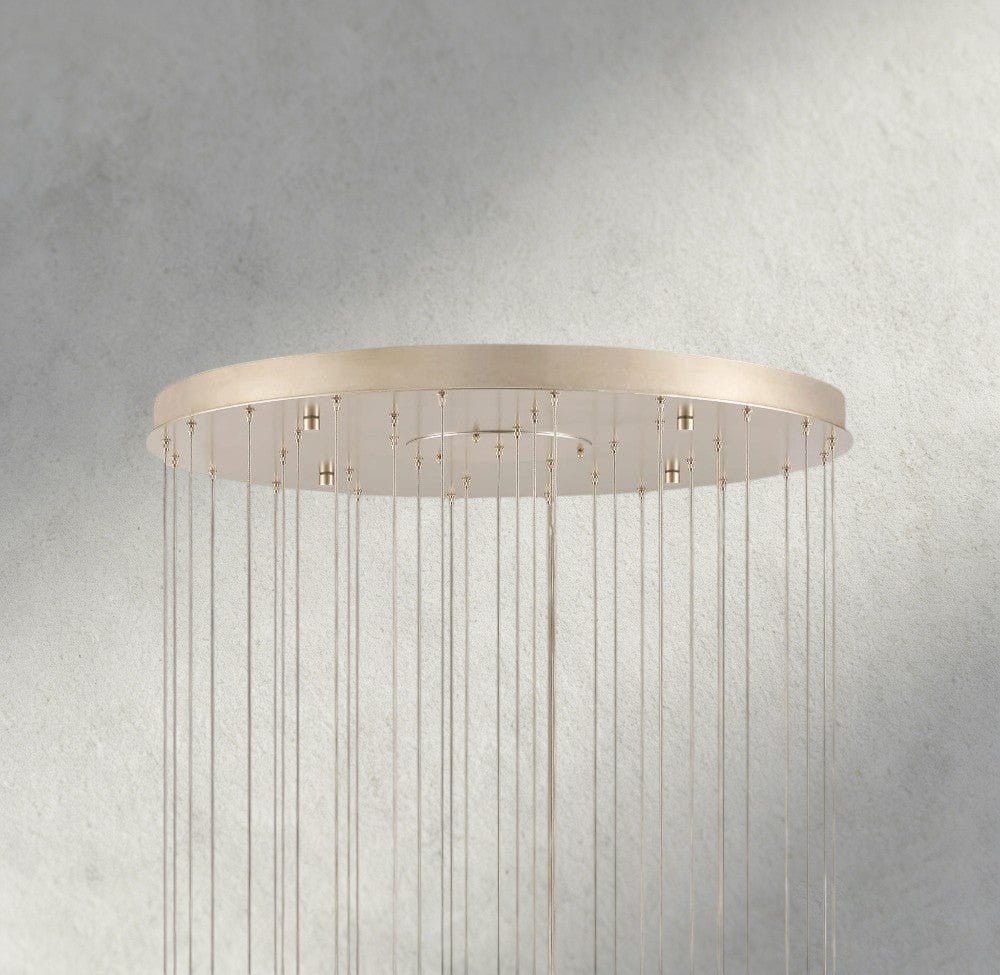 Edda Round Glass Chandelier 23", 35" - fovolighting