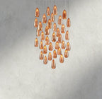 Edda Round Glass Chandelier 23", 35" - fovolighting