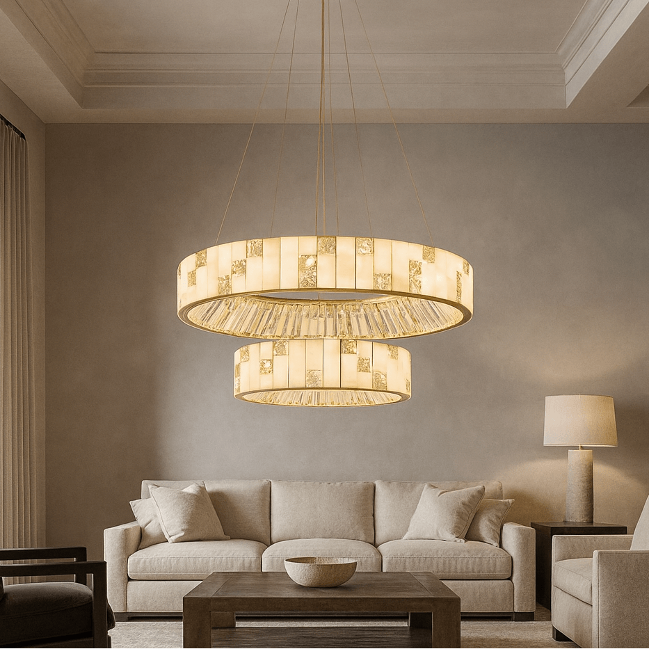 Edes Crystal & Marble Chandelier - fovolighting