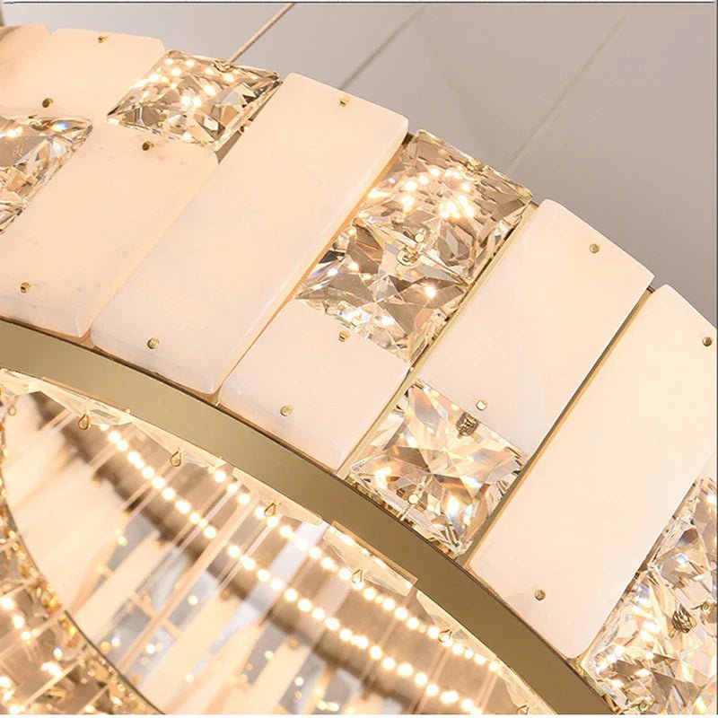 Edes Crystal & Marble Chandelier - fovolighting