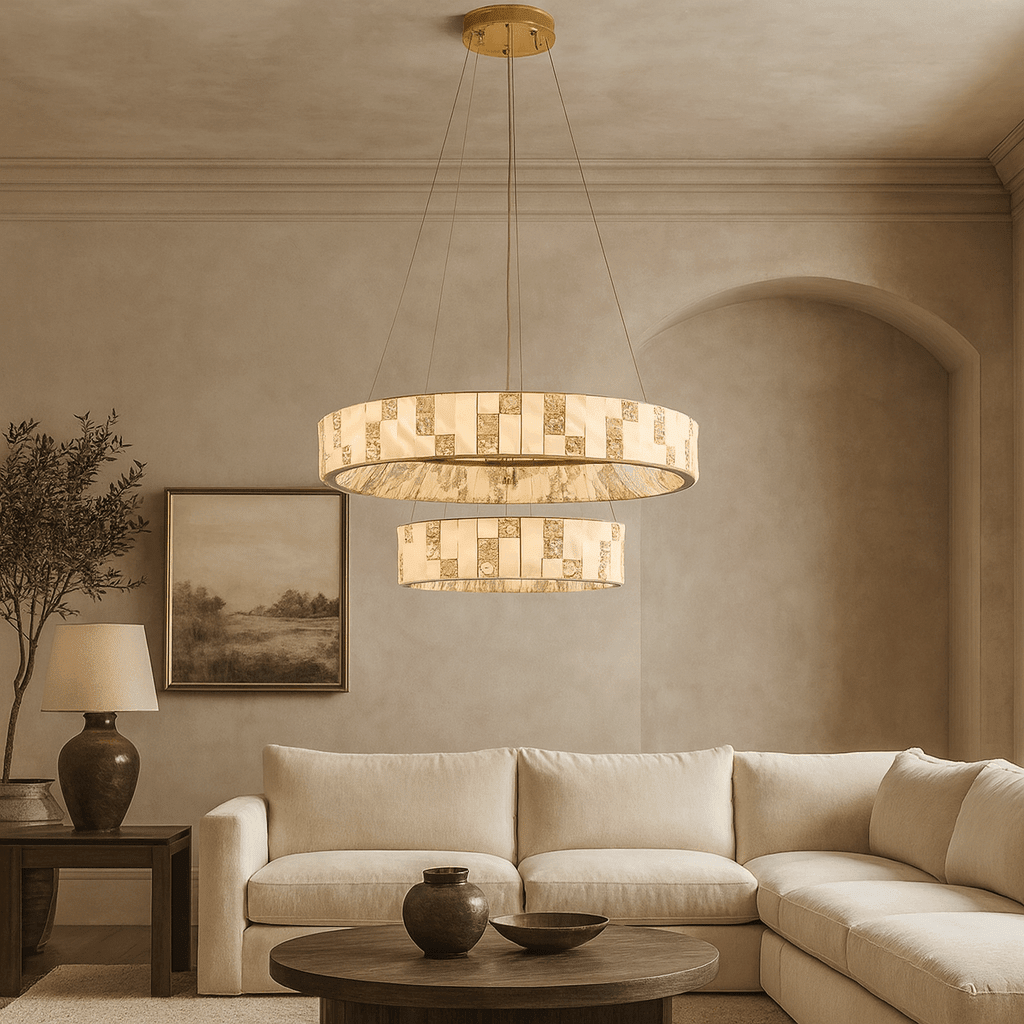 Edes Crystal & Marble Chandelier - fovolighting
