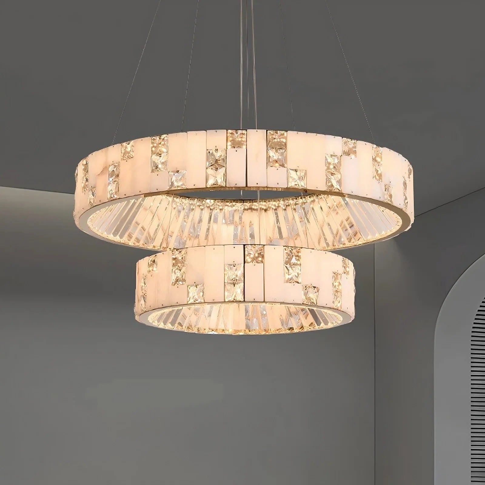 Edes Crystal & Marble Chandelier - fovolighting