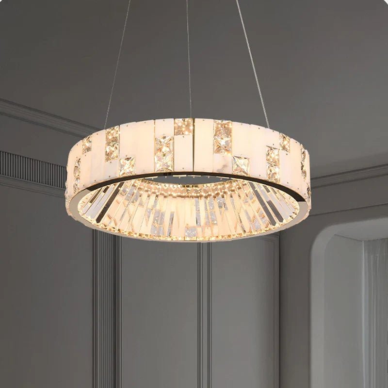Edes Marble & Crystal Chandelier - fovolighting