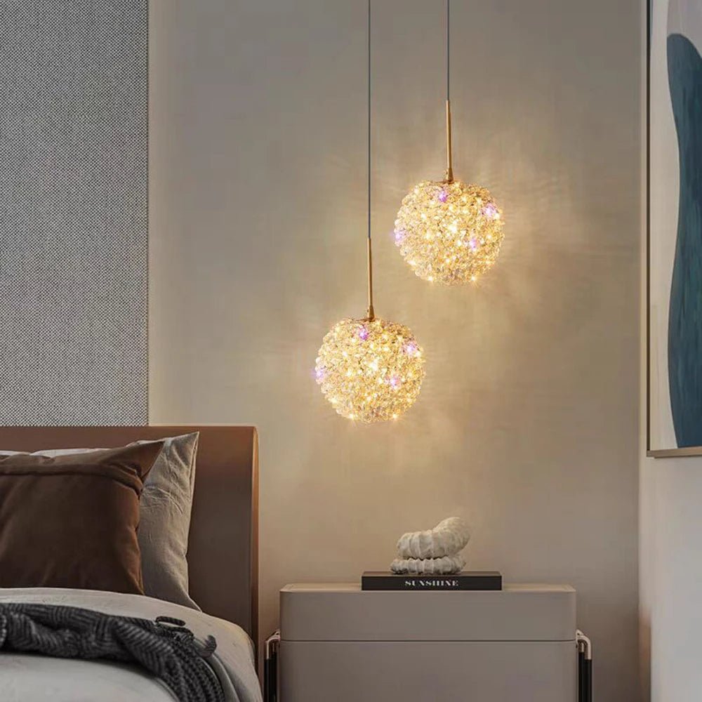 El Sol Crystal Pendant Light Fixture - fovolighting