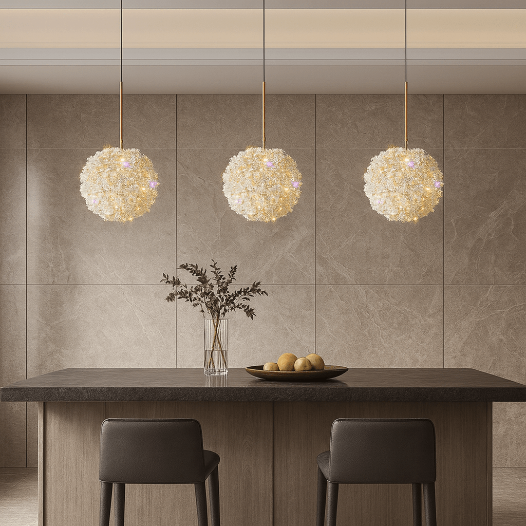 El Sol Crystal Pendant Light Fixture - fovolighting