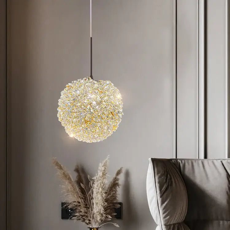 El Sol Crystal Pendant Light Fixture - fovolighting