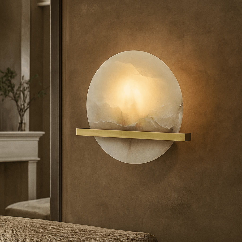 Elara Natural Marble Wall Sconce - fovolighting