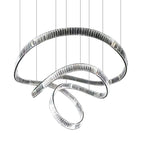 Elegant Restaurant Rings Crystal Chandelier Foyer Living Room Ceiling Pendant Light Fixture - fovolighting