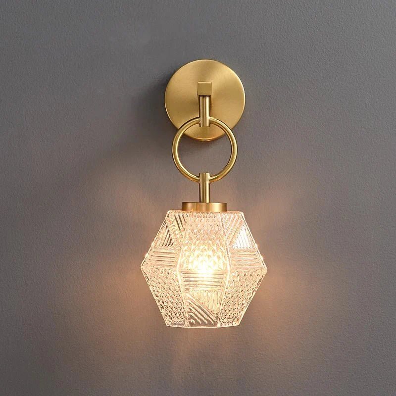 Emilia Copper & Glass Wall Pendant - fovolighting
