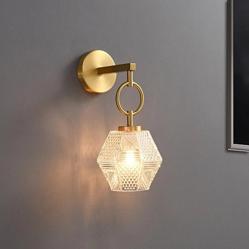 Emilia Copper & Glass Wall Pendant - fovolighting
